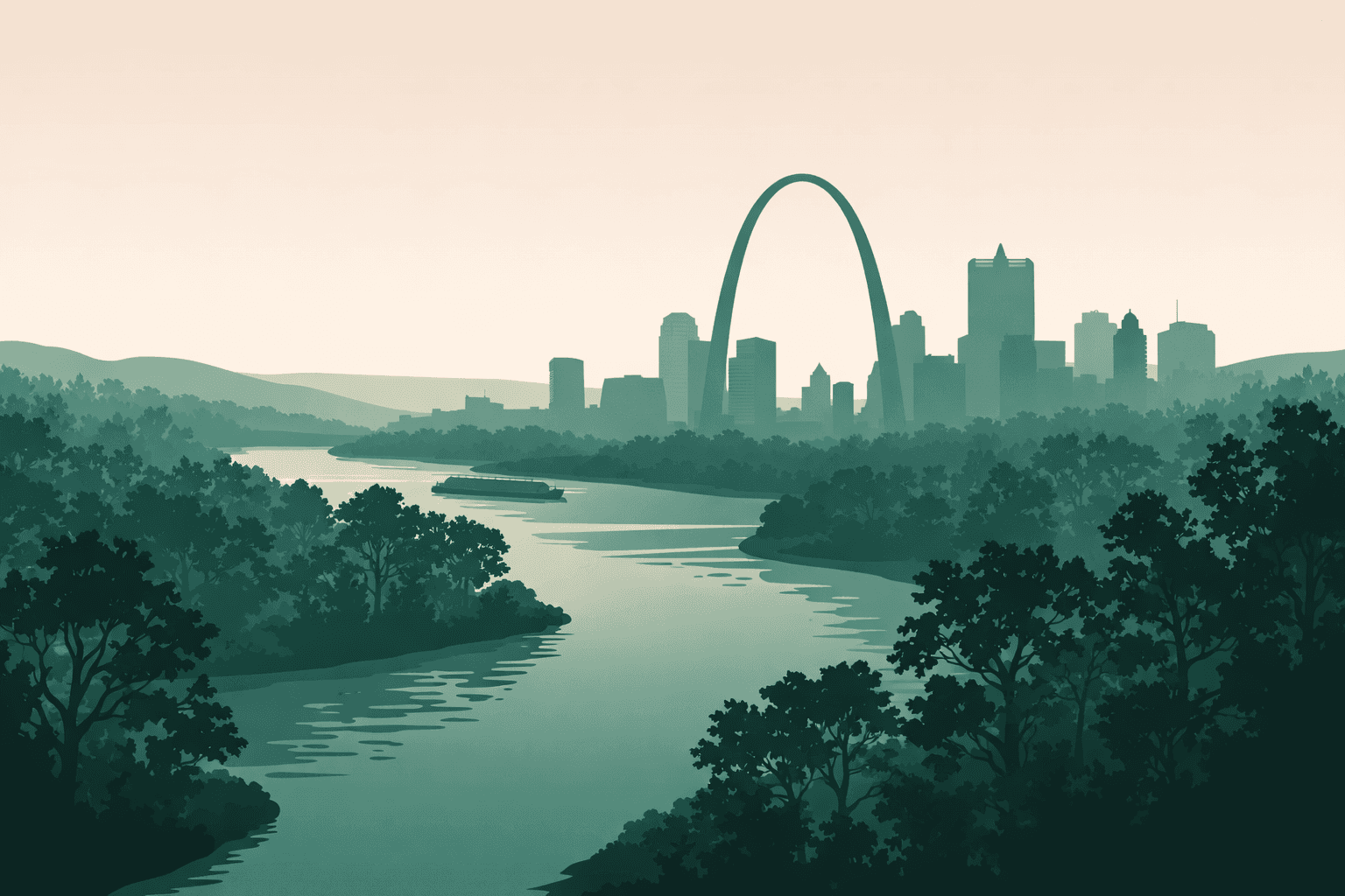 Missouri river landscape